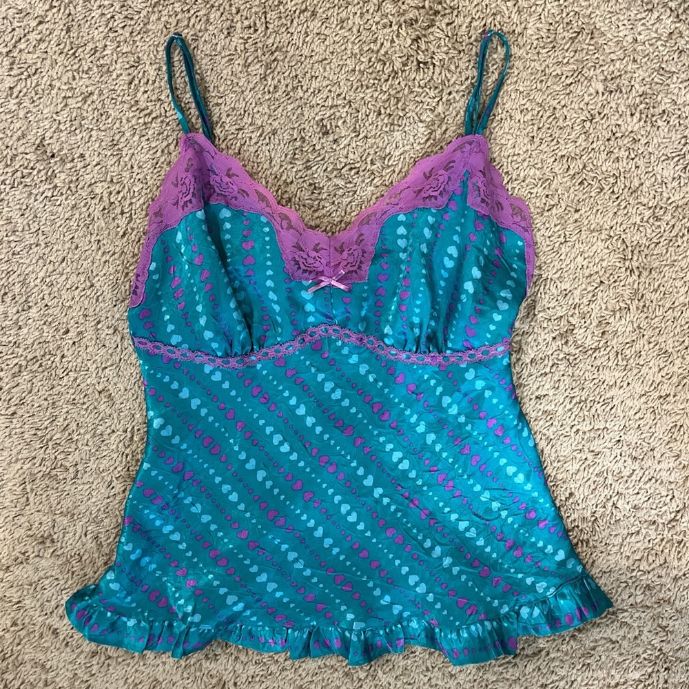 Blue lace top